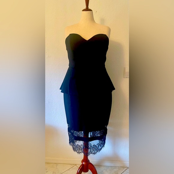 city chic black peplum dress City Chic | Dresses | City Chic Black Plunge Peplum Dress Size 8m